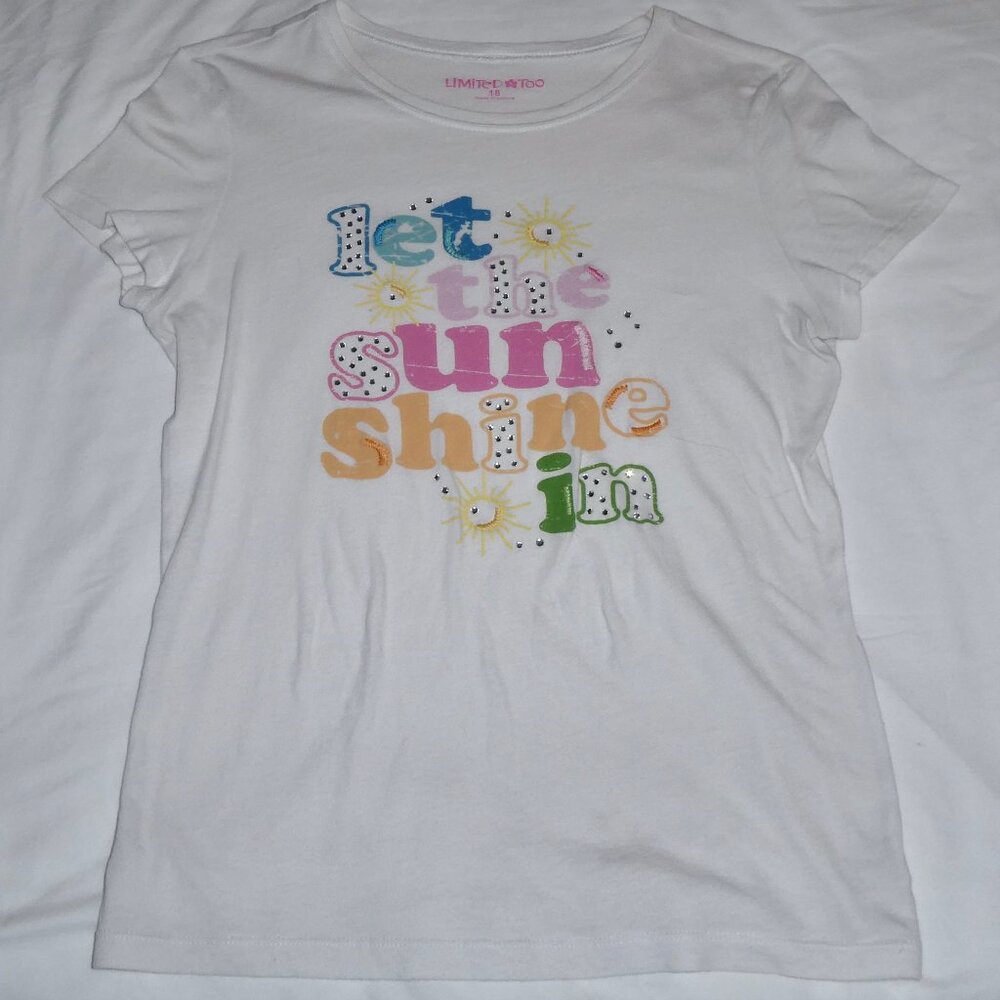 VINTAGE LIMITED TOO LET THE SUN SHINE IN EMBELLISHED JEWELS, EMBROIDERY SHIRT 18